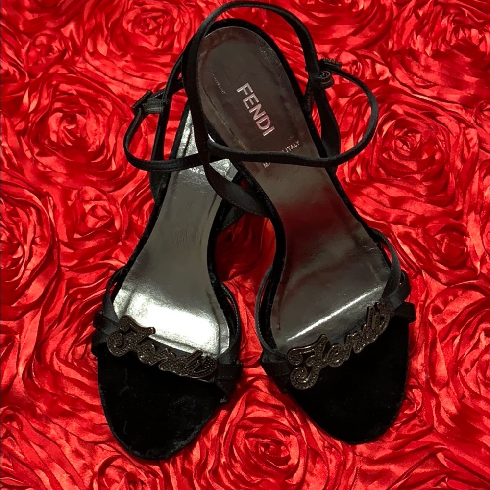 Fendi Black Velvet Shoes